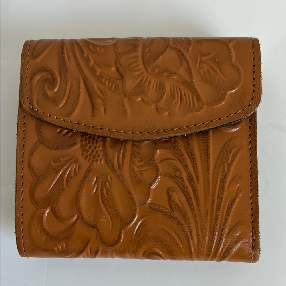 Patricia Nash Reiti Wallet, RFID Tooled Italian Leather Floral Embossed